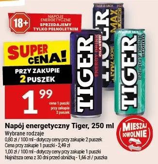 Napój energetyczny Tiger, 250 ml promocja w Twój Market