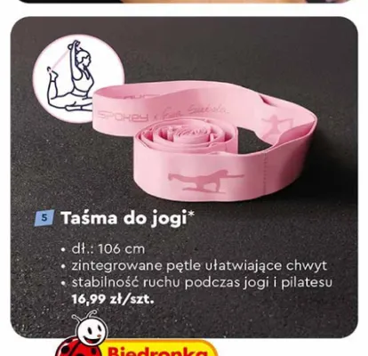 Taśma do jogi Spokey promocja w Biedronka