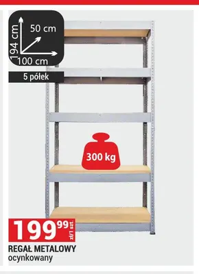 Regał metalowy ocynkowany promocja w Merkury Market