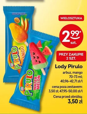 Lody Pirulo arbuz promocja w Żabka