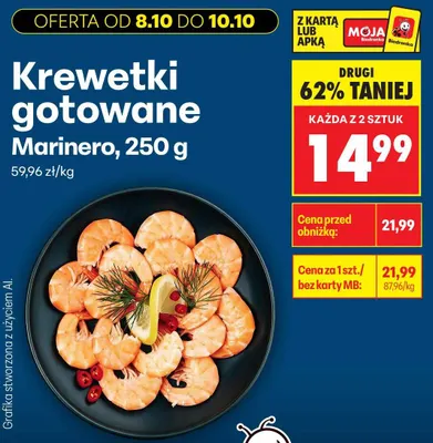 Krewetki gotowane Marinero promocja w Biedronka