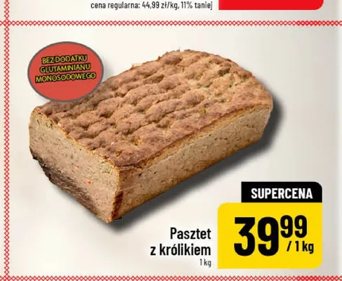 Pasztet z królikiem PEKPOL bez dodatku glutaminianu monosodowego promocja w POLOmarket