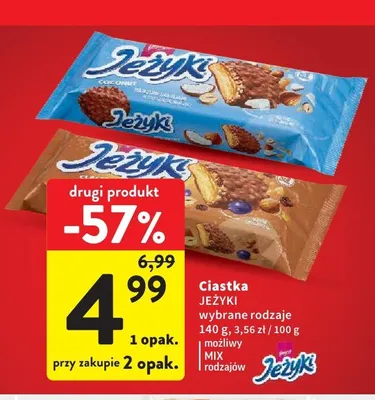 Ciastka JEŻYKI promocja w Intermarche