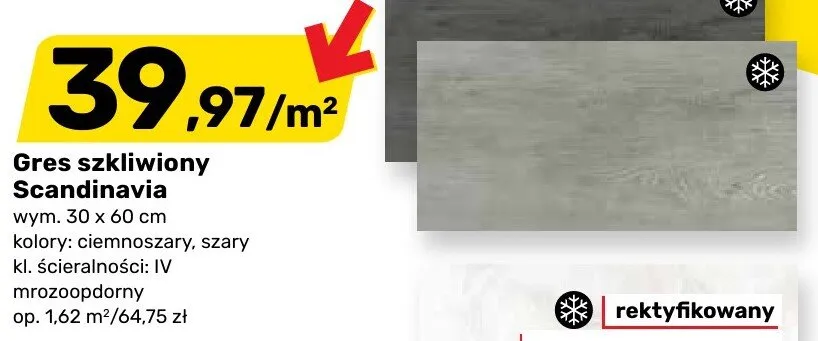 Gres szkliwiony Scandinavia promocja w Bricomarche