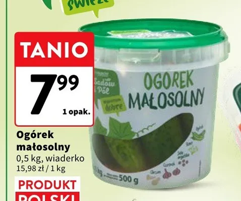 Ogórek małosolny Z Sadów i Pól promocja w Intermarche