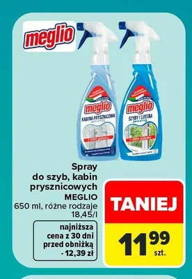 Spray do kabin prysznicowych Meglio promocja w Carrefour Market