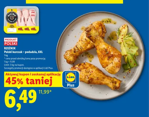 Polski kurczak podudzia XXL Rzeźnik promocja w Lidl