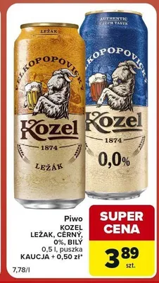 Piwo Kozel Ležák promocja w Carrefour Market