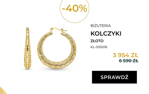 Kolczyki złote Briju Auri promocja w Briju