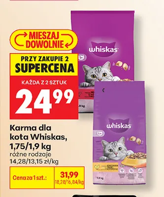 Karma dla kota Whiskas promocja w Biedronka
