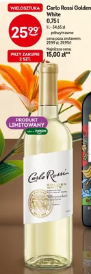 Wino Carlo Rossi Golden White promocja w Żabka