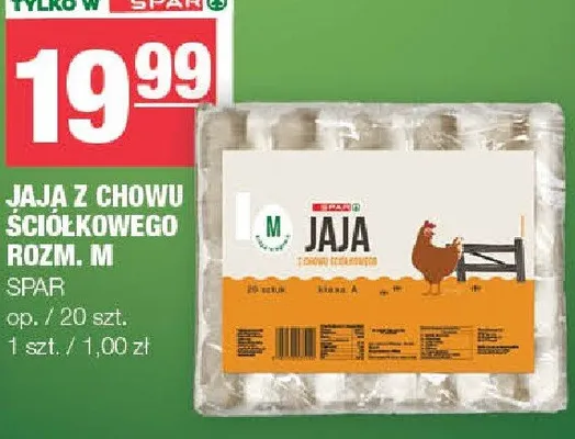 Jaja z chowu ściółkowego rozm. M promocja w SPAR
