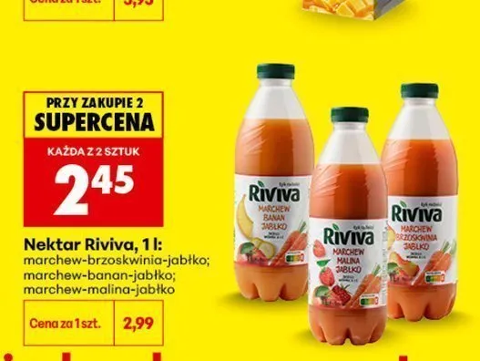 Nektar Riviva Marchew Malina Jabłko promocja w Biedronka
