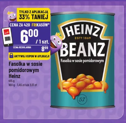 Fasolka w sosie pomidorowym Heinz promocja w POLOmarket