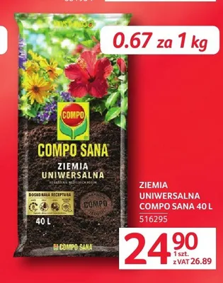 Ziemia uniwersalna Compo Sana 40l promocja w Selgros