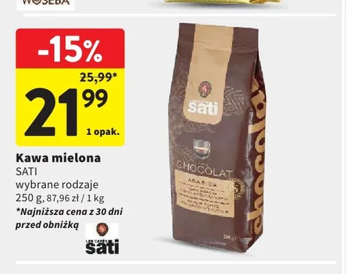 Kawa mielona Sati Chocolat Arabica promocja w Intermarche