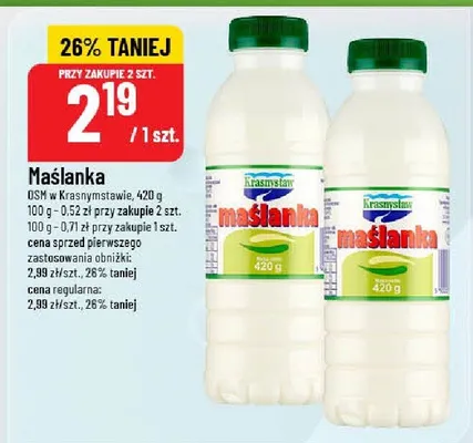 Maślanka OSM w Krasnymstawie promocja w POLOmarket