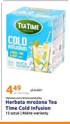 Herbata mrożona Tea Time Cold Infusion promocja w Action