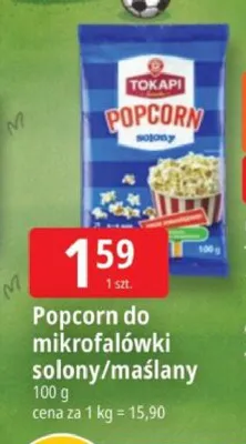 Popcorn do mikrofalówki maślany Tokapi promocja w Leclerc
