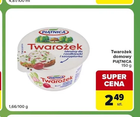 Twarożek domowy Piątnica promocja w Carrefour Express