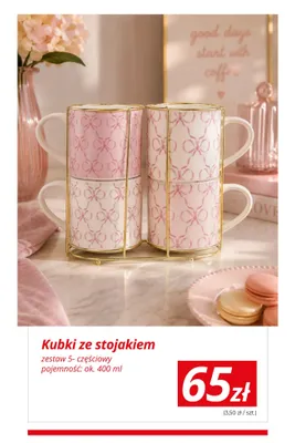 Zestaw kubków ze stojakiem 5-częściowy 400 ml promocja w KiK