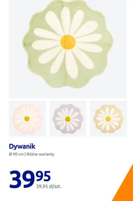 Dywanik w kształcie kwiatka promocja w Action