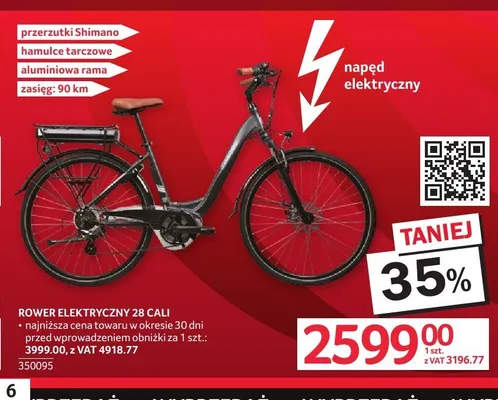 Rower elektryczny 28 cali R-Evolution promocja w Selgros