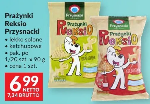Prażynki Reksio Przysnacki lekko solone ketchupowe promocja w Makro