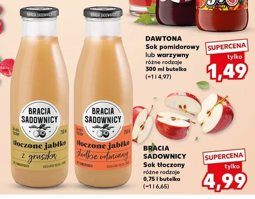 Sok tłoczony różne rodzaje promocja w Kaufland