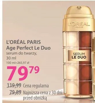 Age Perfect Le Duo serum przeciwko oznakom starzenia promocja w Hebe