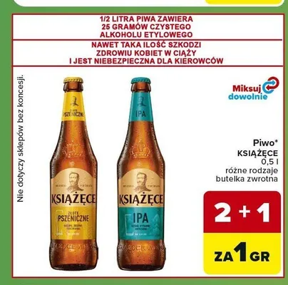Piwo Książęce IPA promocja w Carrefour Express