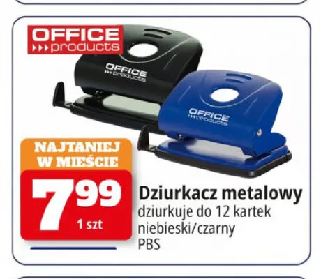 Dziurkacz metalowy Office Products czarny promocja w Leclerc