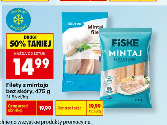 Filety z mintaja bez skóry Fiske promocja w Biedronka