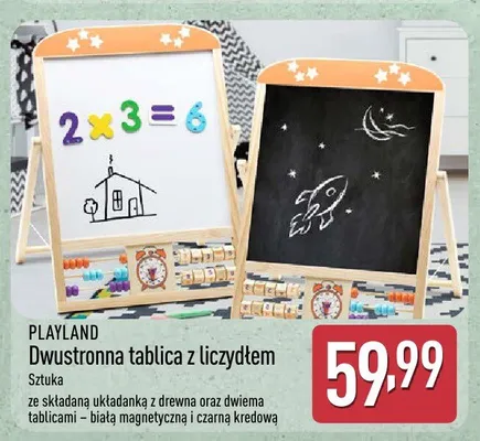Dwustronna tablica z liczydłem PLAYLAND promocja w Aldi