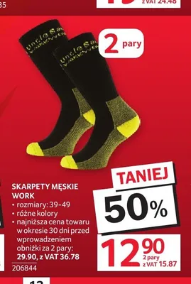 Skarpety męskie Work Uncle Sam 2-pak promocja w Selgros
