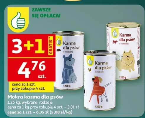 Mokra karma dla psów promocja w Auchan