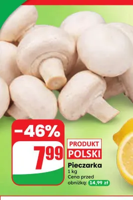 Pieczarki polskie promocja w Dino