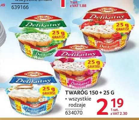 Twaróg Delikatny z pomidorami Président promocja w Selgros