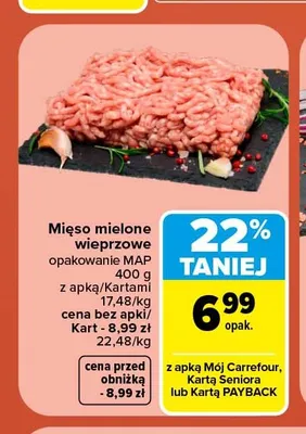 Mięso mielone wieprzowe promocja w Carrefour Market