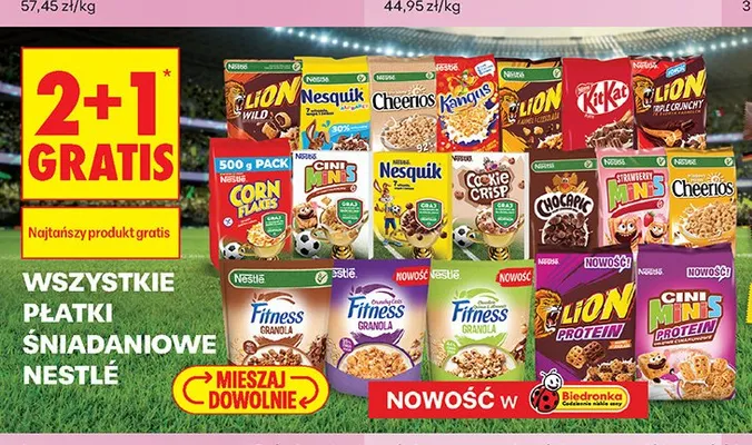 Płatki śniadaniowe Nestlé promocja w Biedronka