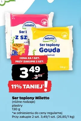 Ser topiony Gouda Miletto promocja w Netto