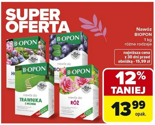 Nawóz Biopon promocja w Carrefour
