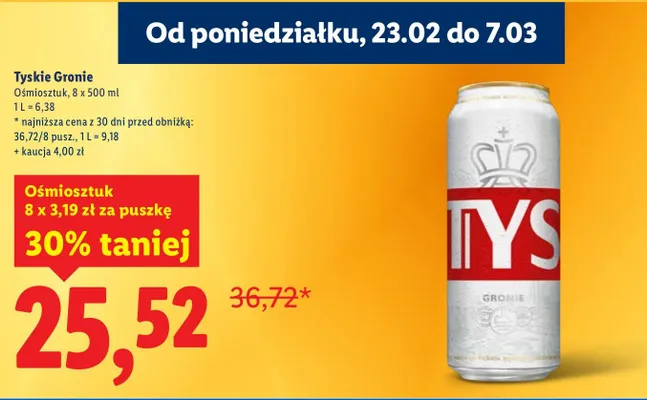 Piwo Gronie promocja w Lidl