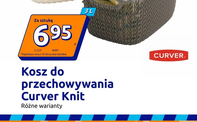 Kosz do przechowywania Curver Knit 3 l promocja w Action