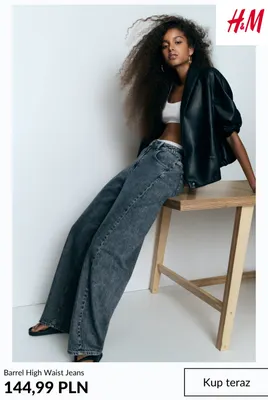 Barrel High Waist Jeans H & M promocja w H&M