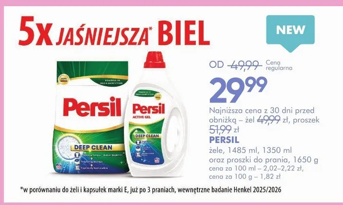 Żele 1485ml, 1350ml oraz proszki do prania 1650g promocja w Super-Pharm