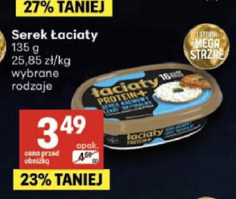 Serek Łaciaty promocja w Delikatesy Centrum