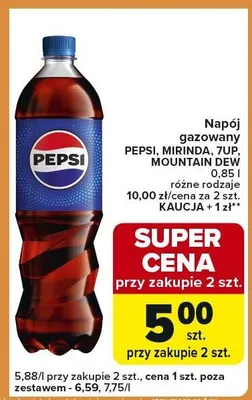 Napój gazowany różne rodzaje promocja w Carrefour Express