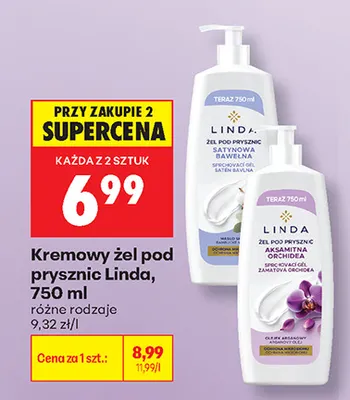 Kremowy żel pod prysznic Linda promocja w Biedronka