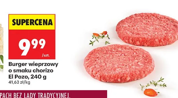 Burger wieprzowy o smaku chorizo El Pozo promocja w Biedronka